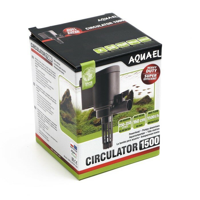 Aqua El Помпа Aquael Circulator 1500, 1500 л/ч,22 Вт, макс. высота 160 см. - фотография № 4