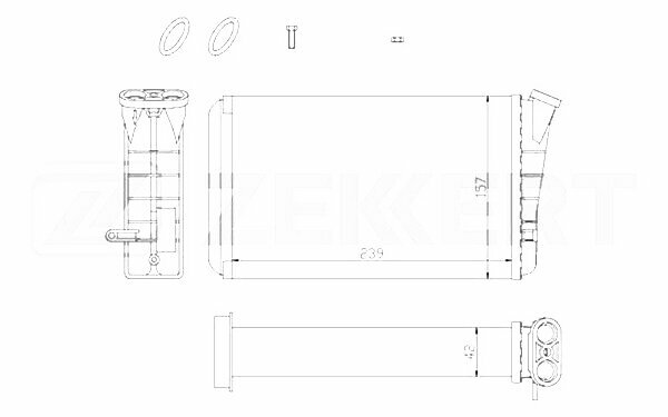 Радиатор отопителя Opel Omega B 94-