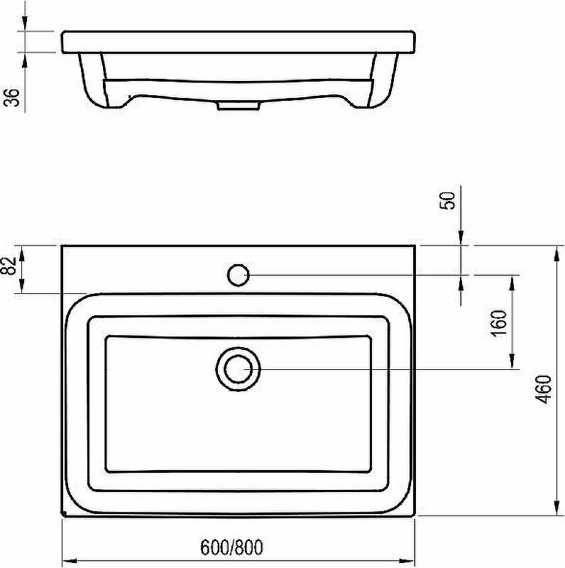 Раковина Ravak Comfort 60 XJX01260001 Белая - фотография № 9