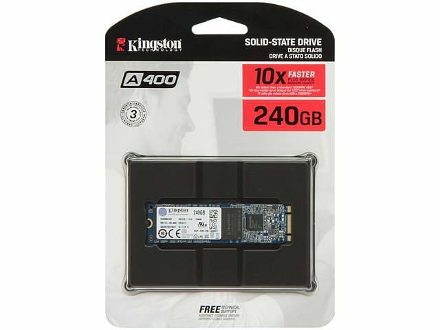 SSD-диск Kingston SSD диск 240ГБ M.2 Kingston A400 SA400M8/240G (SATA III) (ret)