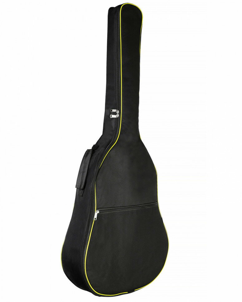 Чехол для акустических гитар включая 12-струнные TUTTI ГА-1 тонкий черный кант жёлтый