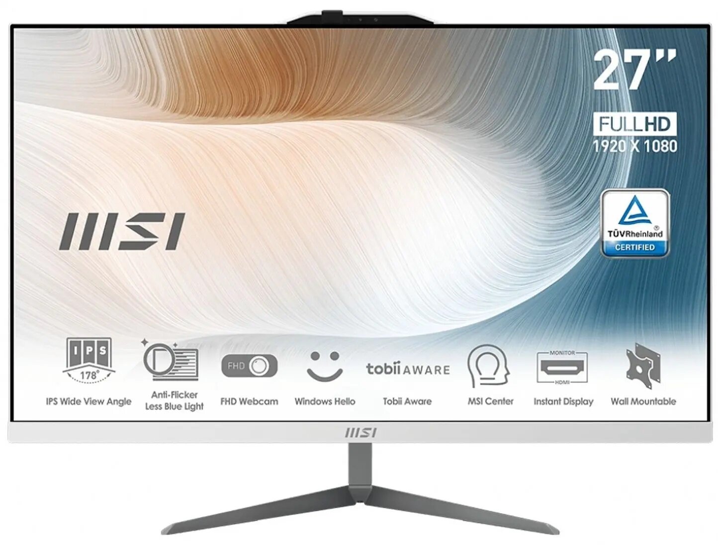 Моноблок MSI Modern AM272 12M-239XRU 9S6-AF8212-239 (Core i5 3300 MHz (1240P)/8192Mb/512 Gb SSD/27"/1920x1080/Нет (Без ОС))