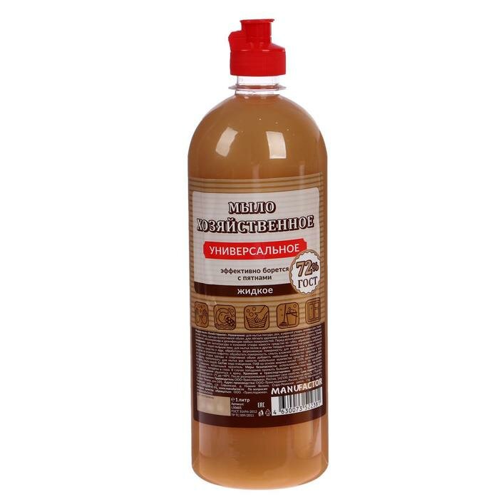 фото Мыло жидкое Unic "Хозяйственное" универсальное MANUFACTOR, 1 л (L50601)