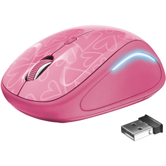 Мышь Trust Yvi FX wireless mouse PINK