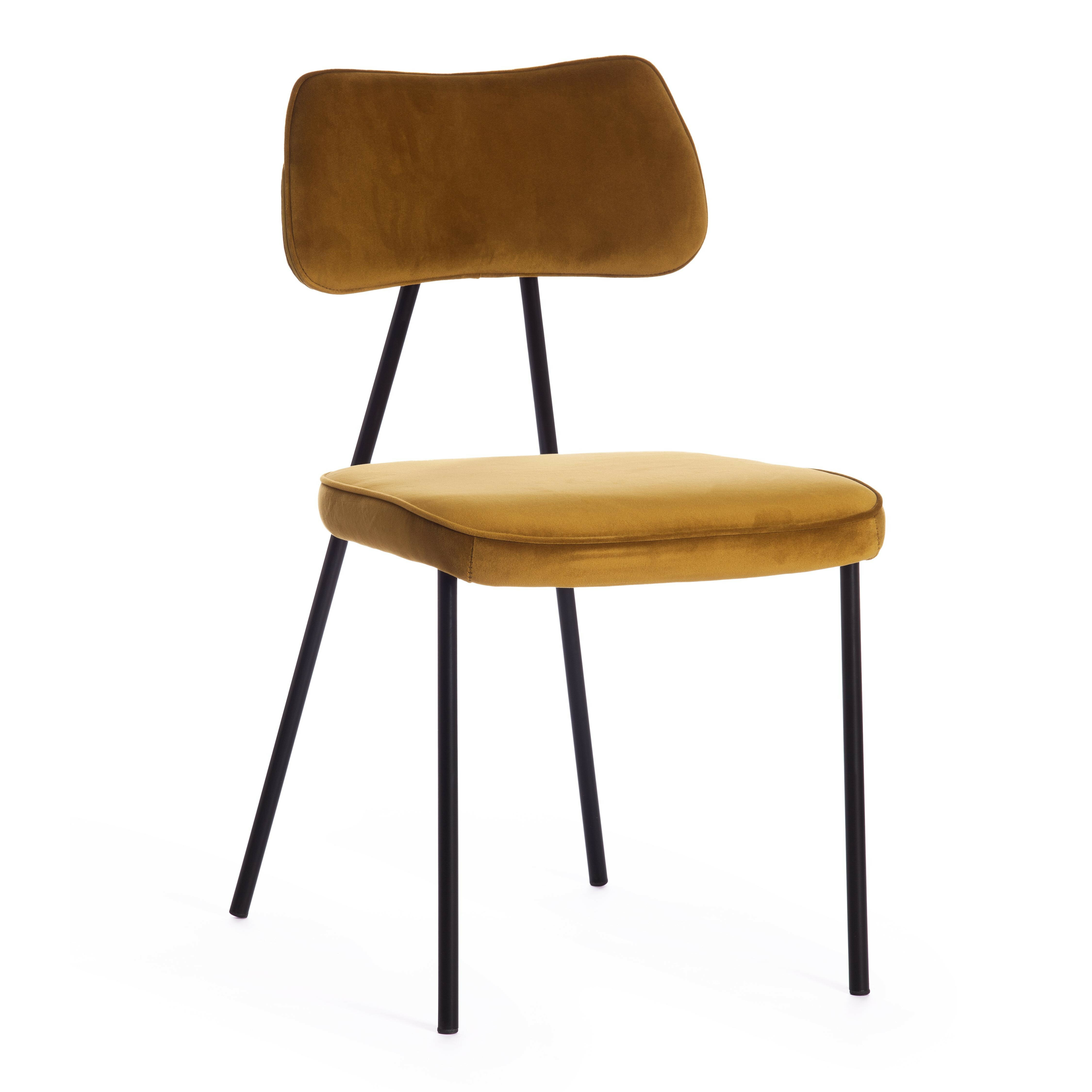 Стул TetChair SILVIA (mod. 0139124) / 1 шт. в упаковке металл/вельвет, олива S108 (TAN 208)/черный