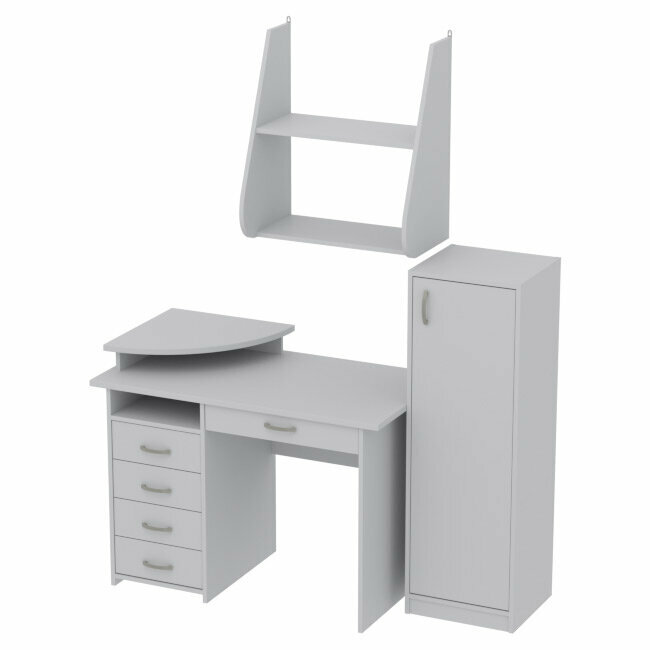 Комплект офисной мебели КП-14 цвет Светло Серый