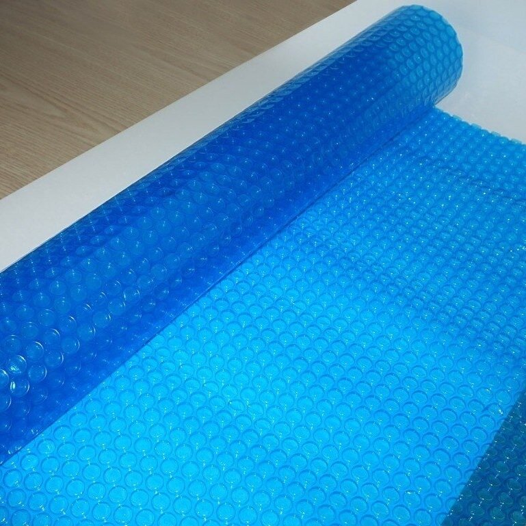 Плавающее пузырьковое покрывало Reexo Blue, цвет синий (голубой), 400 мкр, ширина 6 м, цена - за 1 м2 - фотография № 2