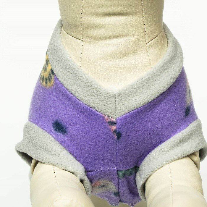 Толстовка с юбочкой "Ежики", размер XL (ДС 40, ОШ 40, ОГ 50 см), фиолетовая - фотография № 3