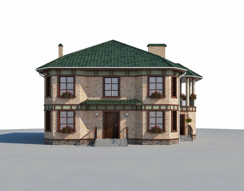 (295м2, 15х15м) Готовый проект двухэтажного дома из газобетона с террасой и эркером - AS-2112 - фотография № 8