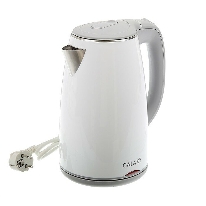 Электрические чайники Galaxy Чайник электрический Galaxy GL 0307, металл, 1.7 л, 2000 Вт, белый