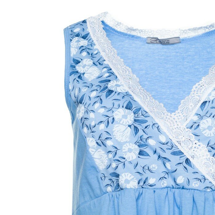 Ночная сорочка женская, цвет голубой, размер 50 - фотография № 2