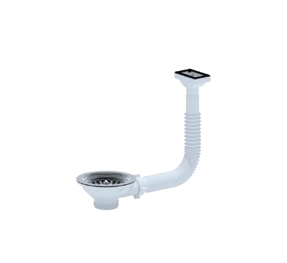 фото АНИ пласт Перелив для мойки 3 1/2' с прямоугольным горизонтальным корпусом (N310)