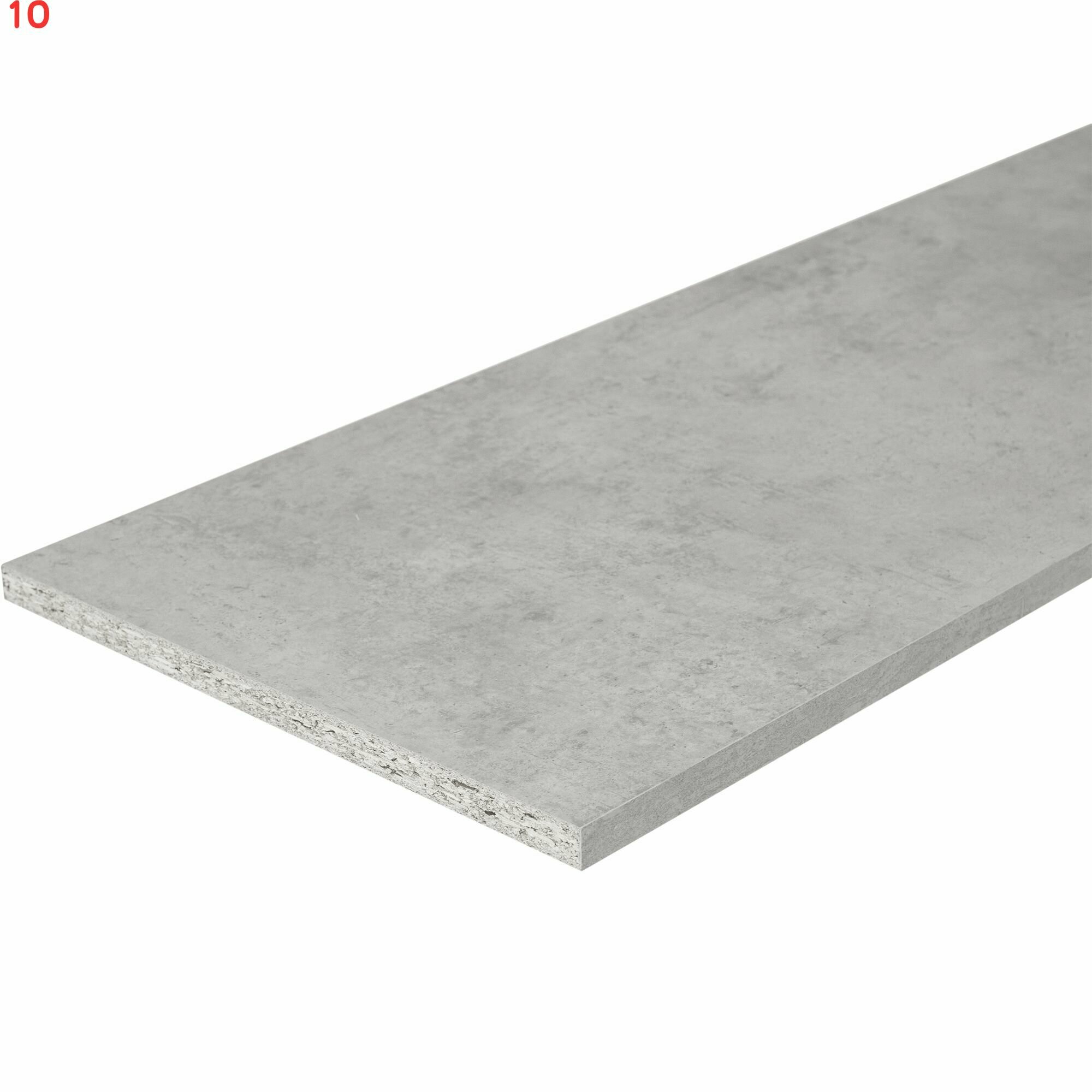 Деталь мебельная ЛДСП 2700x400x16 мм кромка с длинных сторон цвет бетон чикаго (10 шт.)