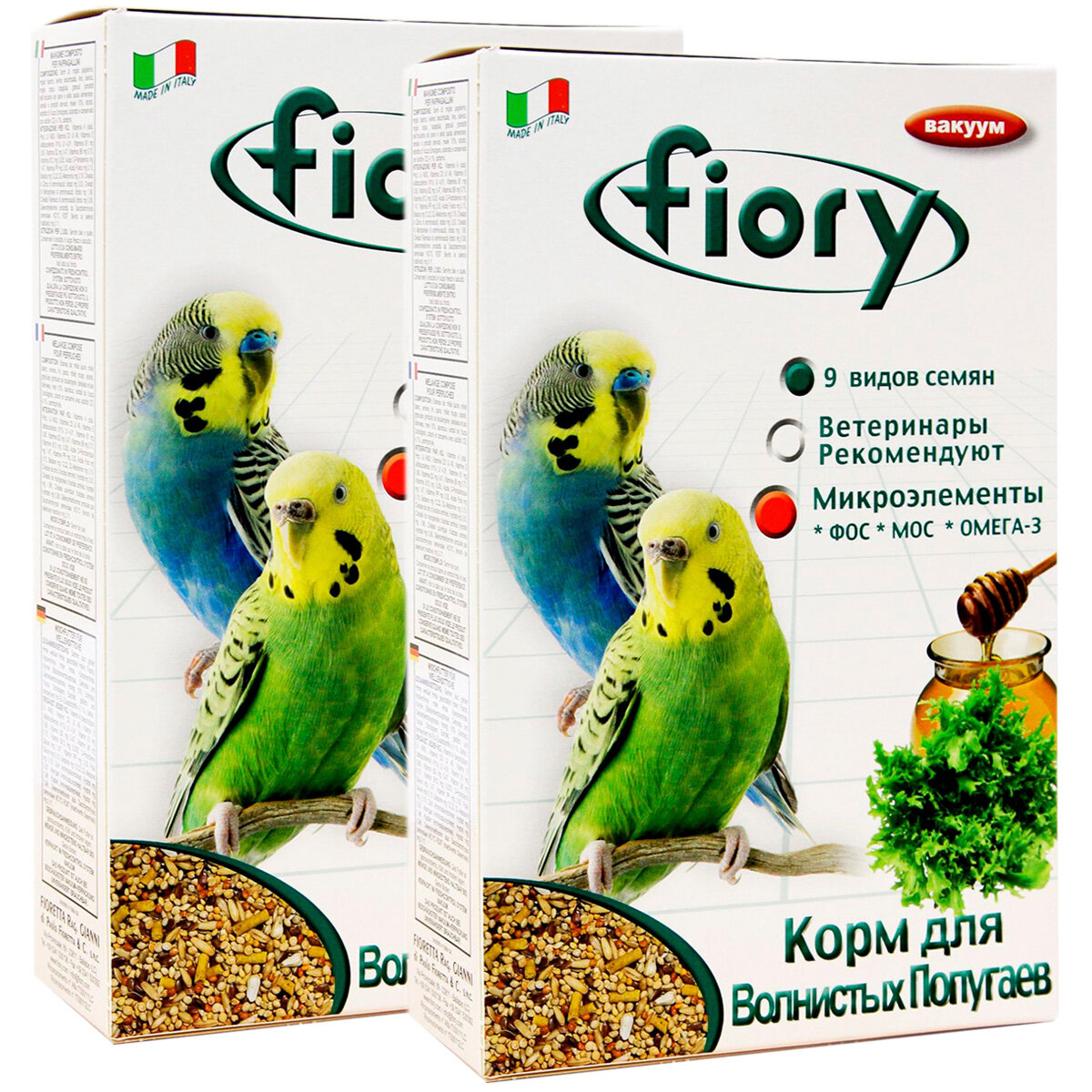 FIORY PAPPAGALLINI — Фиори корм для волнистых попугаев (1 кг х 2 шт)