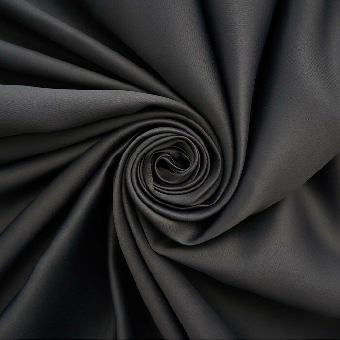 Штора портьерная блэкаут Witerra Матовый 190х275 см, черный, п/э 100% - фотография № 2