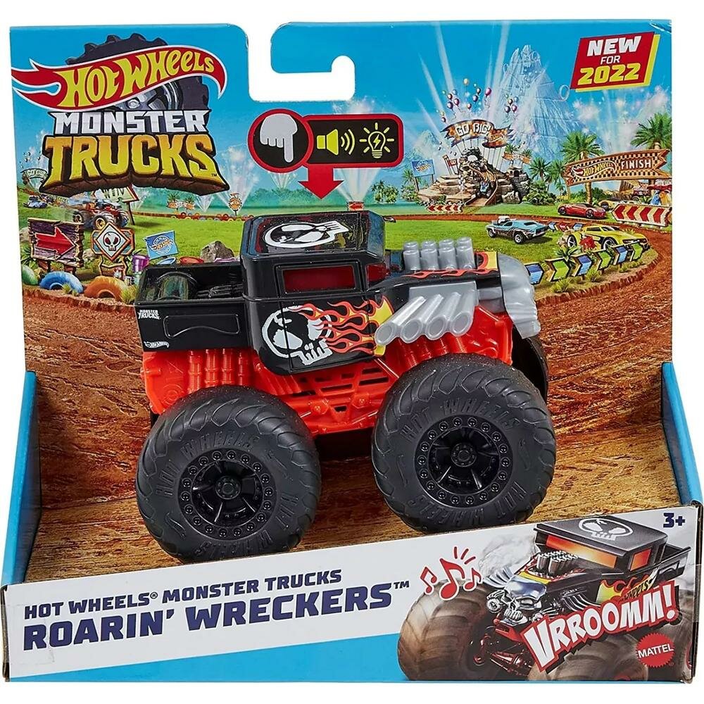 Mattel Hot Wheels Монстр-трак Ревущие вредители (со светом и звуком) HDX60/HDX61