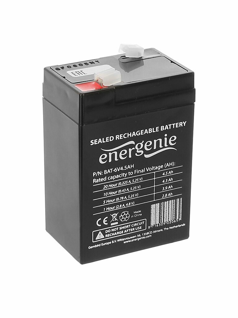 Аккумуляторная батарея Energenie BAT-6V4.5AH 6В 4.5 А·ч