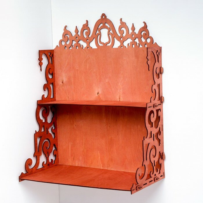 фото Декоративная полка, красное дерево, 58х46х25 см