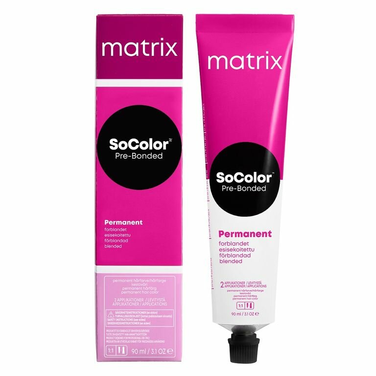 Matrix SoColor Pre-Bonded - Стойкая крем-краска с бондером 7CG блондин медно-золотистый, 90 мл