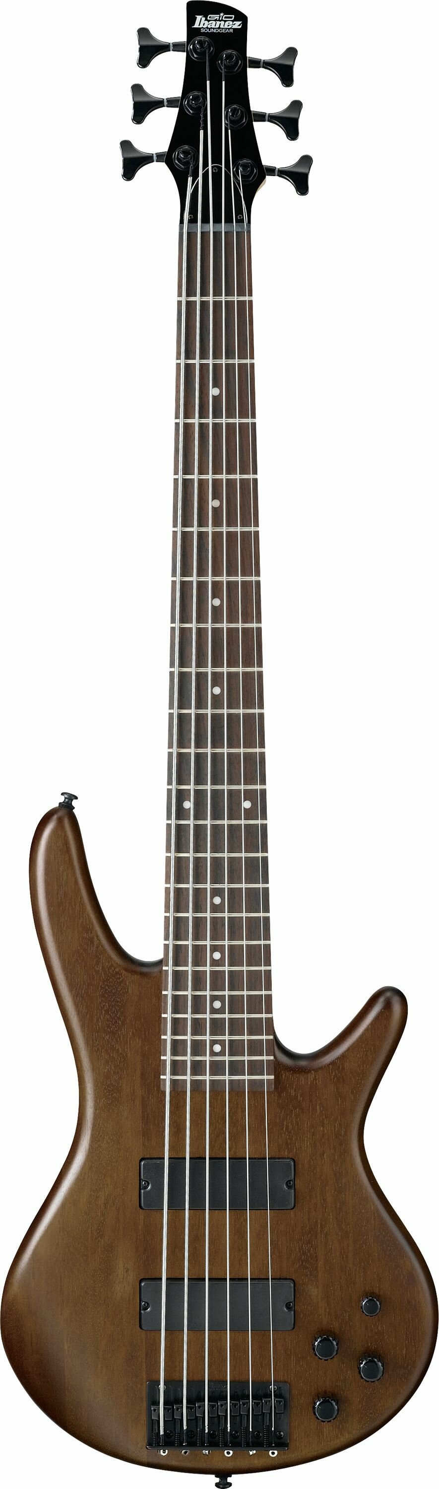 IBANEZ GIO GSR206B-WNF WALNUT FLAT 6-струнная бас-гитара, цвет ореховый, корпус махагони, гриф клён, профиль грифа GSR6, накладка грифа палисандр, инк