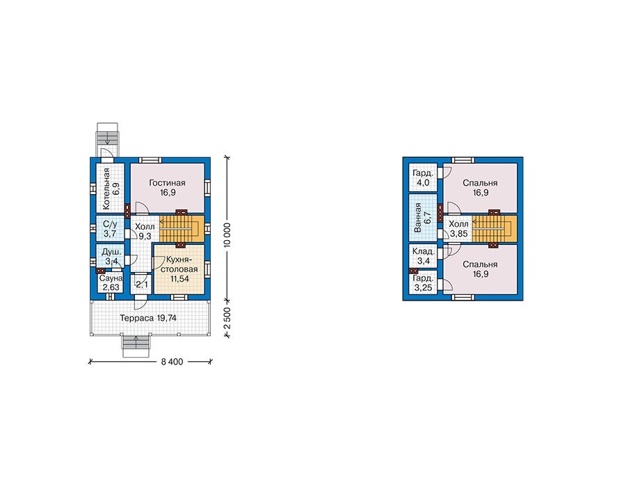 Проект дома Plans-60-54 (114 кв.м, газобетон) - фотография № 2