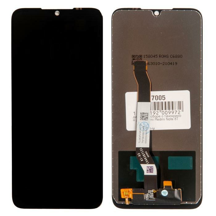 Дисплей в сборе с тачскрином для Xiaomi Redmi Note 8T copy черный