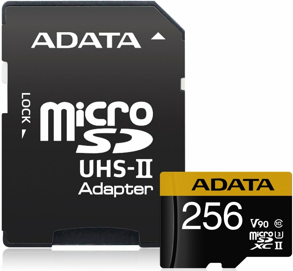 Карта памяти 256Gb MicroSD ADATA Premier ONE microSDXC + адаптер (AUSDX256GUII3CL10-CA1)