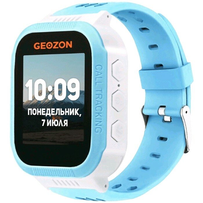 Детские часы Geozon Смарт-часы GEOZON CLASSIC 1.44", TFT, IP54, GPS, Android, iOS, голубые