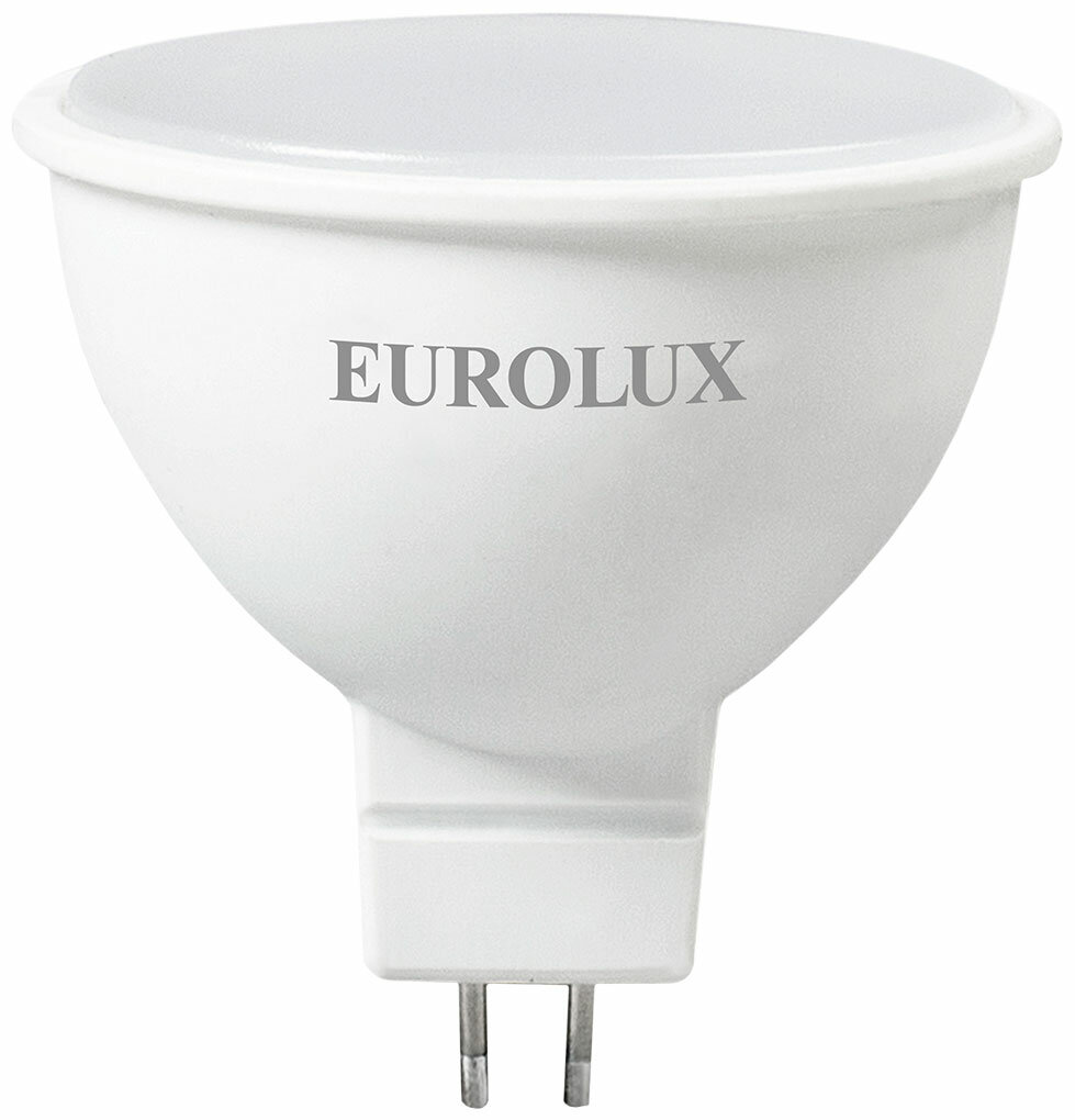 Лампа светодиодная Eurolux LL-E-MR16-7W-230-4K-GU5.3 (рефлектор 7Вт нейтр. GU5.3) белый