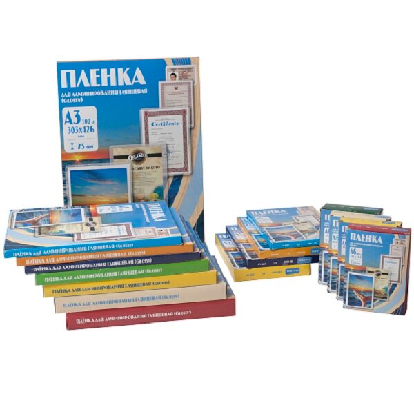 Плёнка OFFICE KIT для ламинирования глянцевая 100 х 146 (250 мкм) 100 шт (PLP100*146/250)