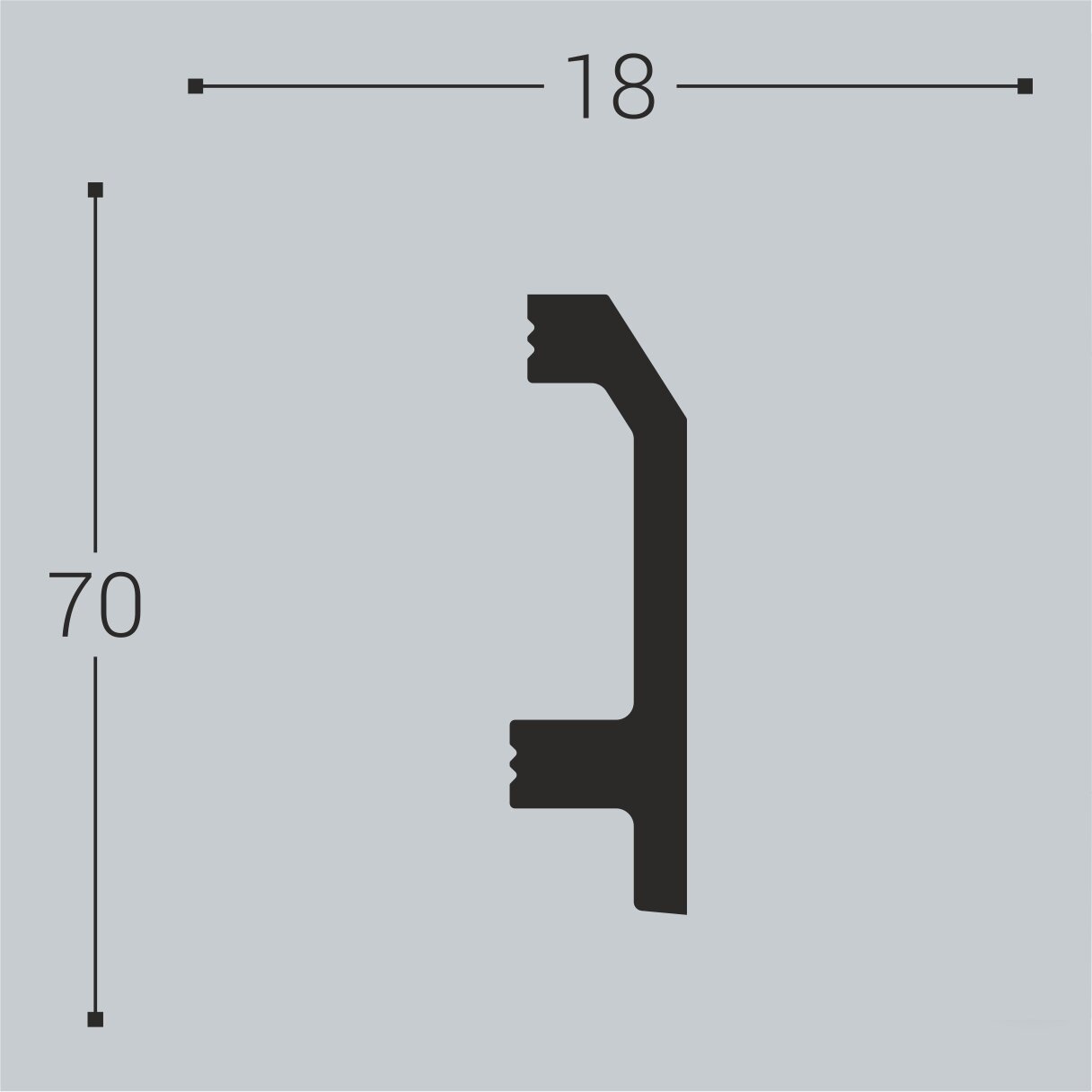 Плинтус напольный ударопрочный bello deco П 11 70х18x2000 мм - фотография № 2