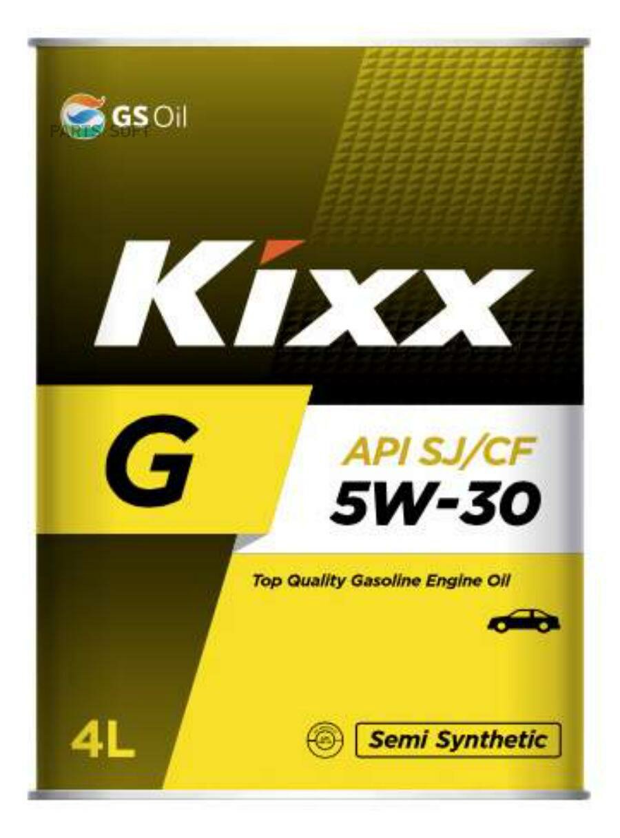 масло моторное kixx g sj/cf 5w-30 полусинтетическое 4 л l531744te1