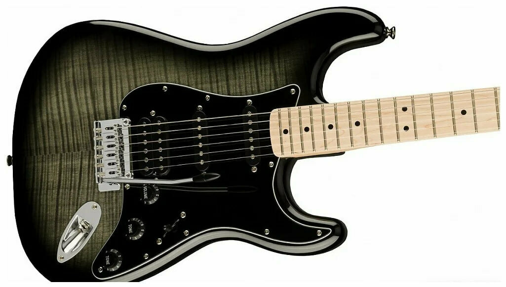 Электрогитара Fender Squier Affinity 2021 Stratocaster FMT HSS MN Black Burst