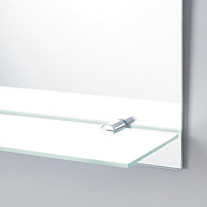Зеркало «Ромб», с пескоструйной графикой, настенное, с полочкой, 40×60 см - фотография № 2