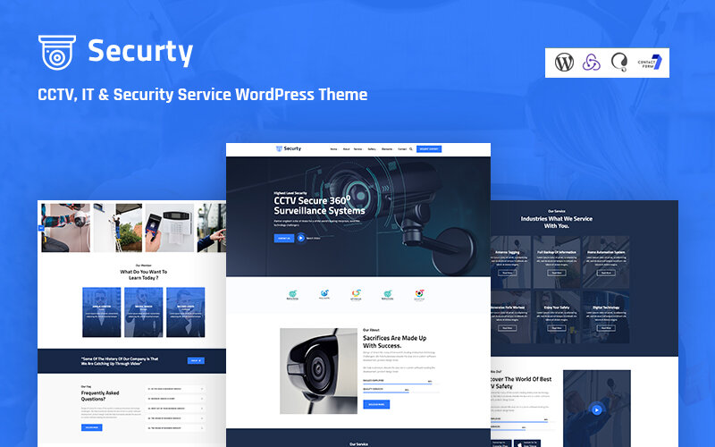 Шаблон Wordpress Securty - CCTV IT and Security Service Responsive Theme WordPress