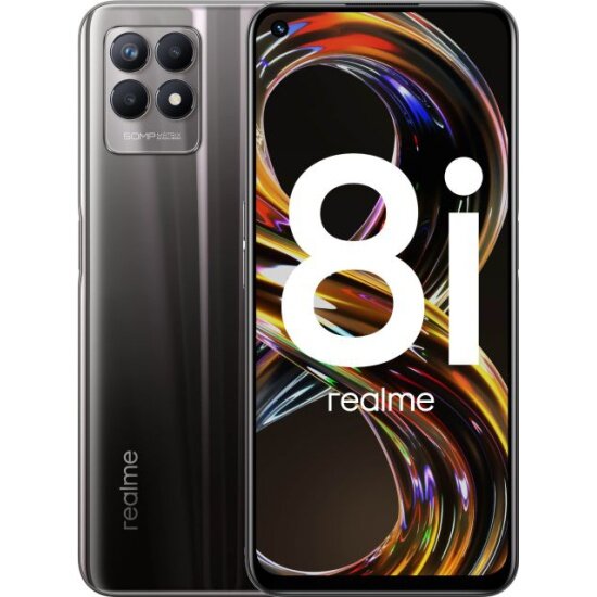 Смартфон realme 8i 4/128 ГБ RU, космический черный