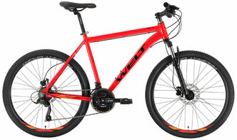 Горный велосипед Welt Peak 1.0 HD 26, год 2022, ростовка 18, цвет Красный