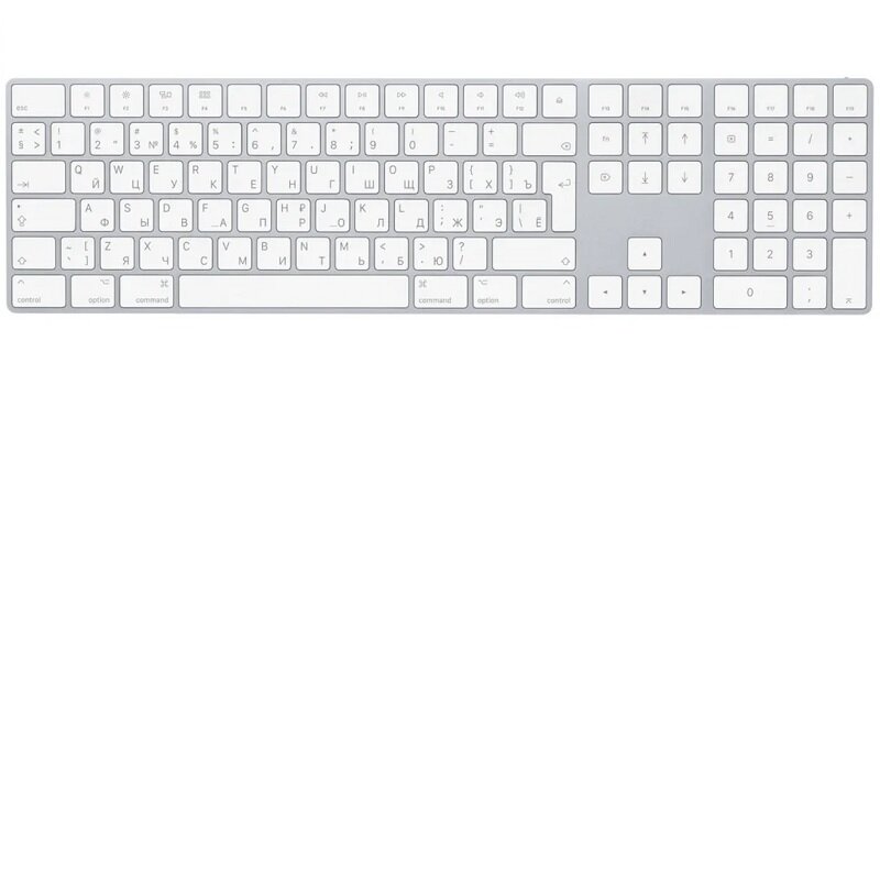 Клавиатура Apple Magic Keyboard with Numeric Keypad серебристый (MQ052RS/A)