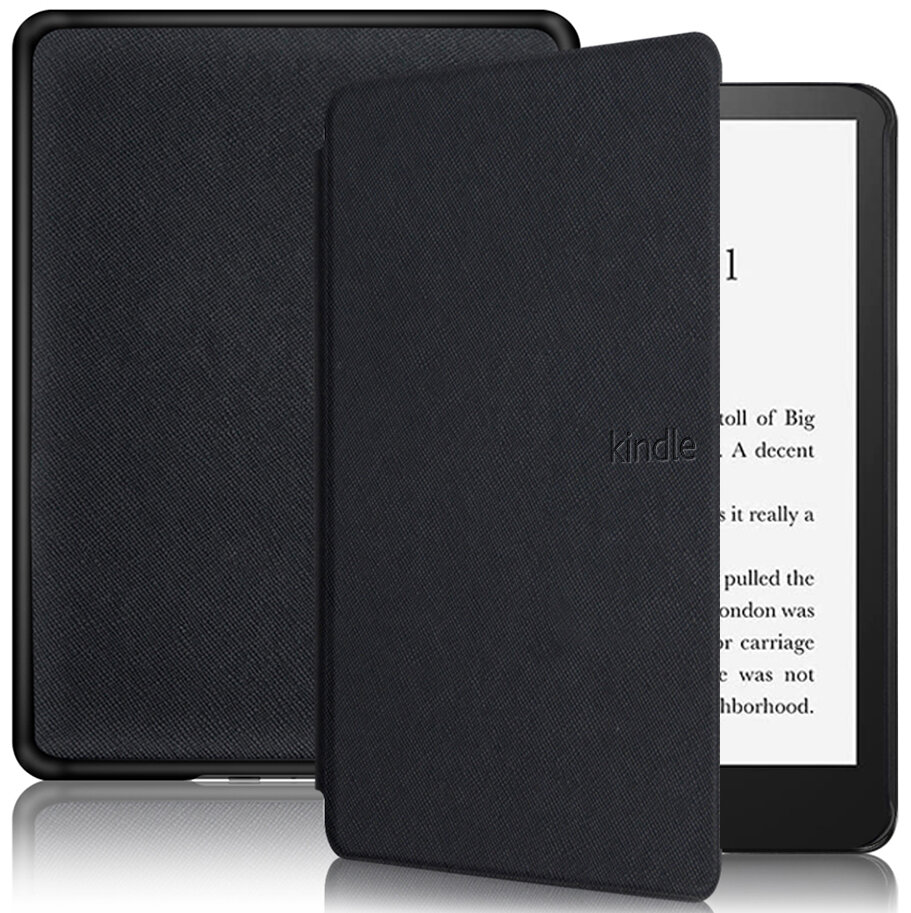 Электронная книга Amazon Kindle PaperWhite 2021 16Gb Ad-Supported Denim с обложкой ReaderONE PaperWhite 2021 Black