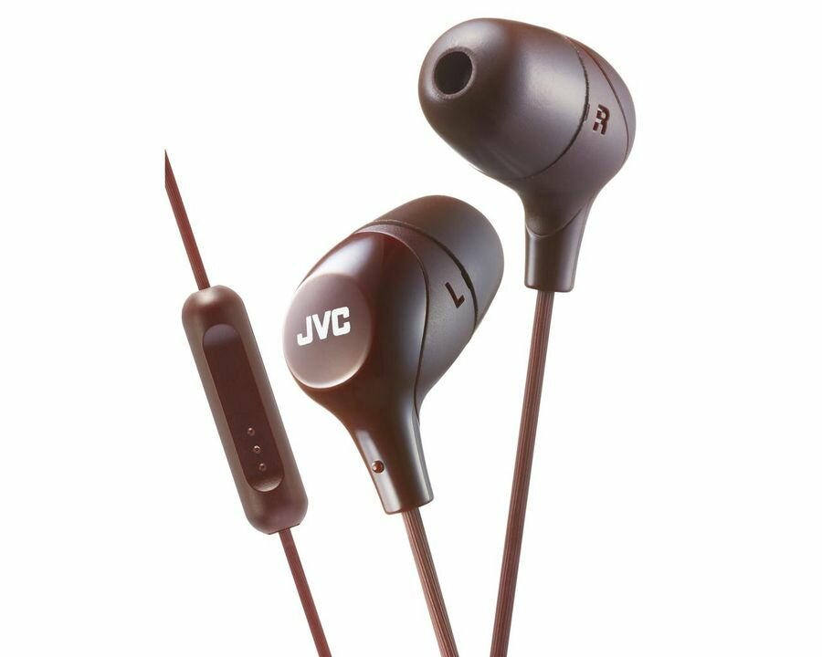 Наушники внутриканальные JVC Marshmallow Brown с микрофоном (HA-FX38M-T-E) коричневые