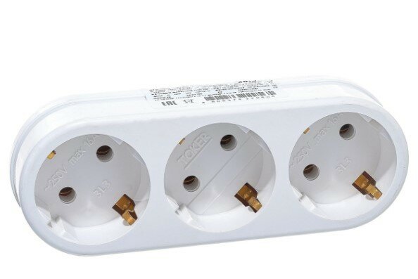 Разветвитель Сибин 3 Sockets 55099-3 .