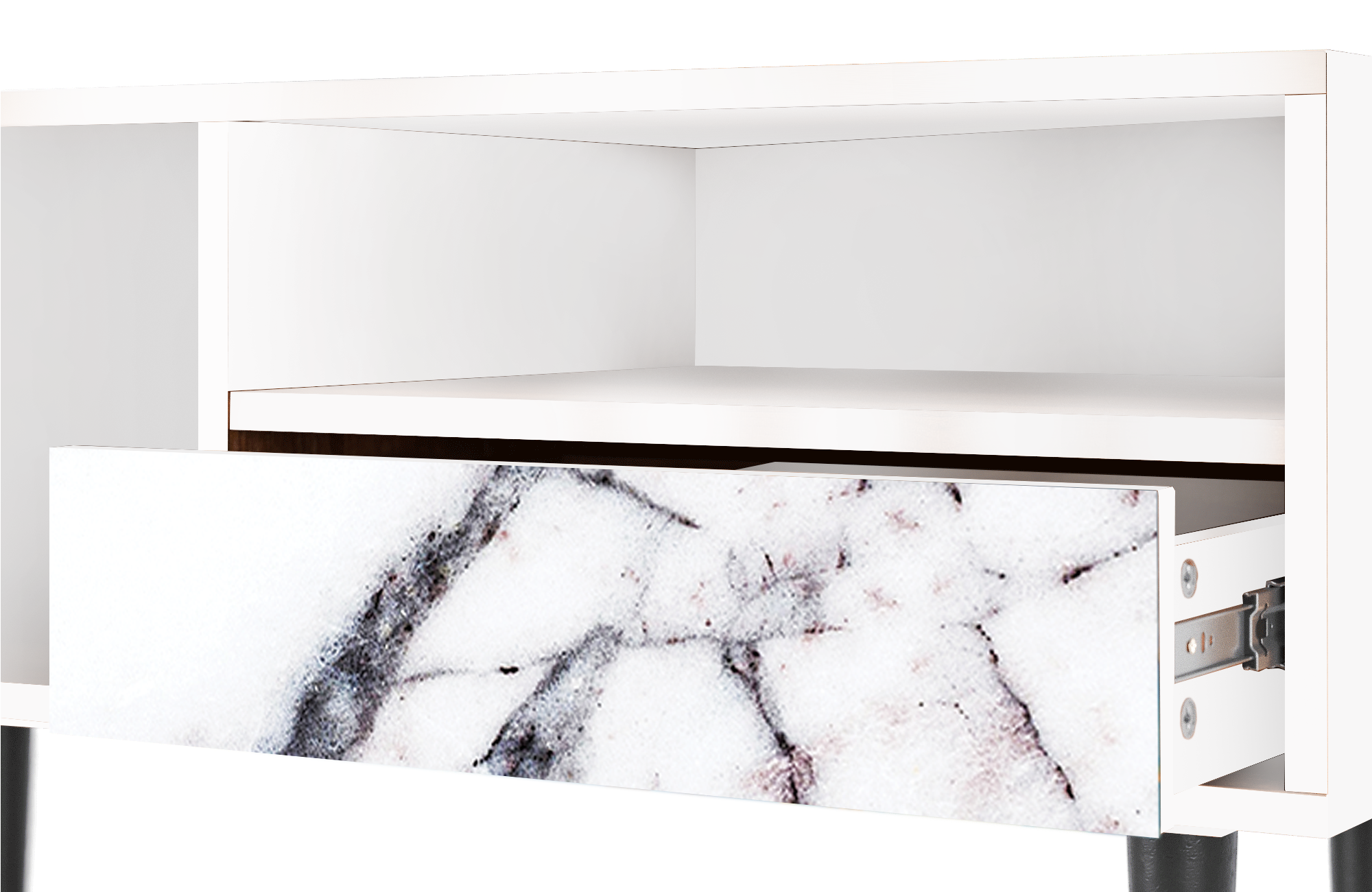 ТВ-Тумба - STORYZ - T3 Raven Marble, 115 x 59 x 48 см, Белый - фотография № 5