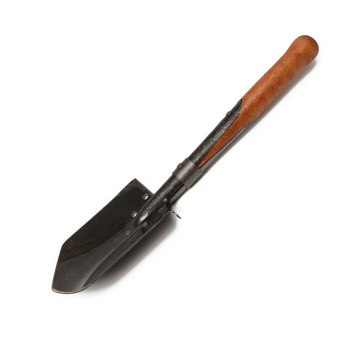 Лопата автомобильная, сапёрная, L = 51 см, деревянный черенок, без ручки - фотография № 3