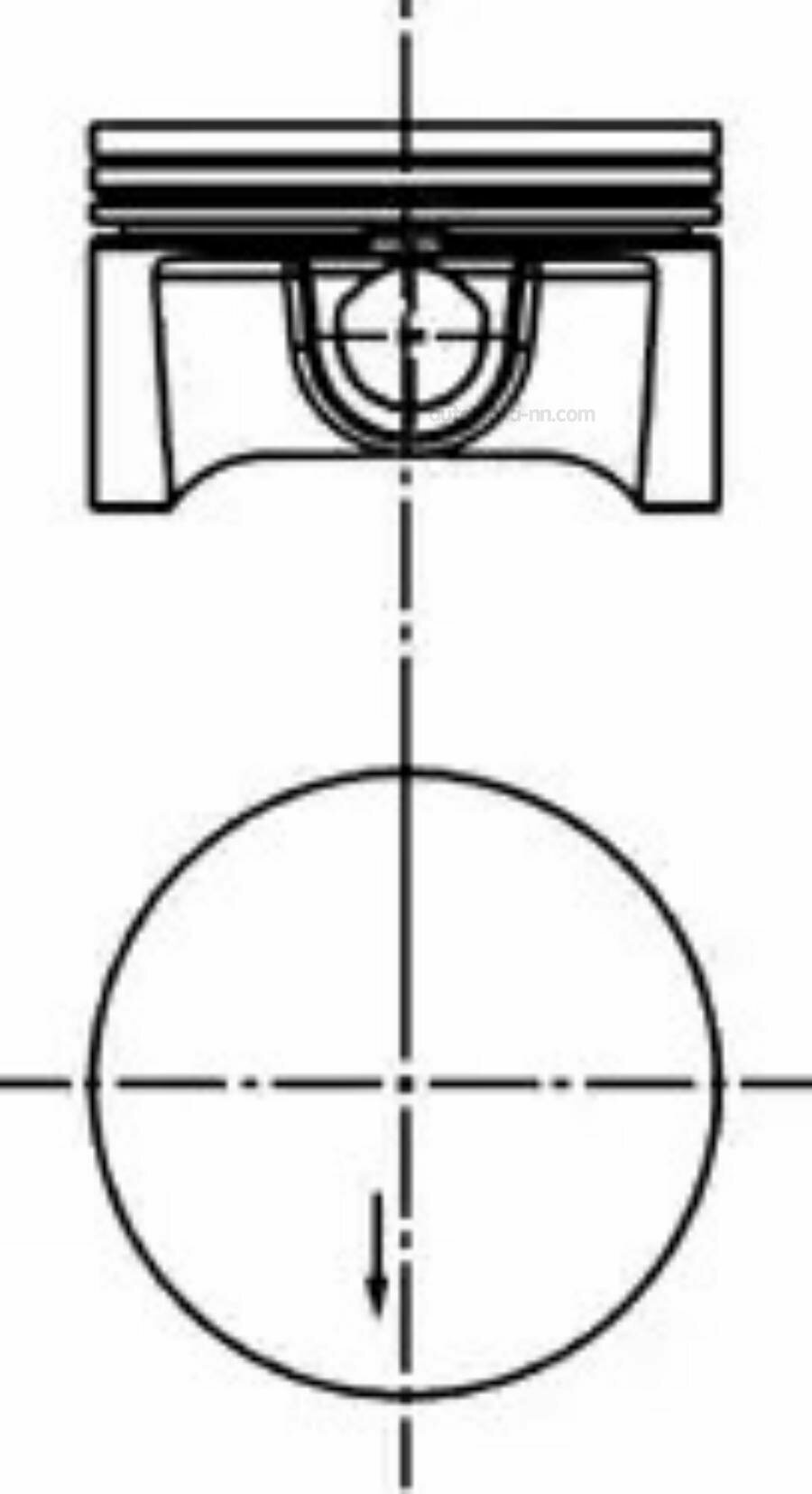 KOLBENSCHMIDT 40388620 Поршень dm.79.00x1.2x1.2x2.0 +0.50 Цена за 1 шт.