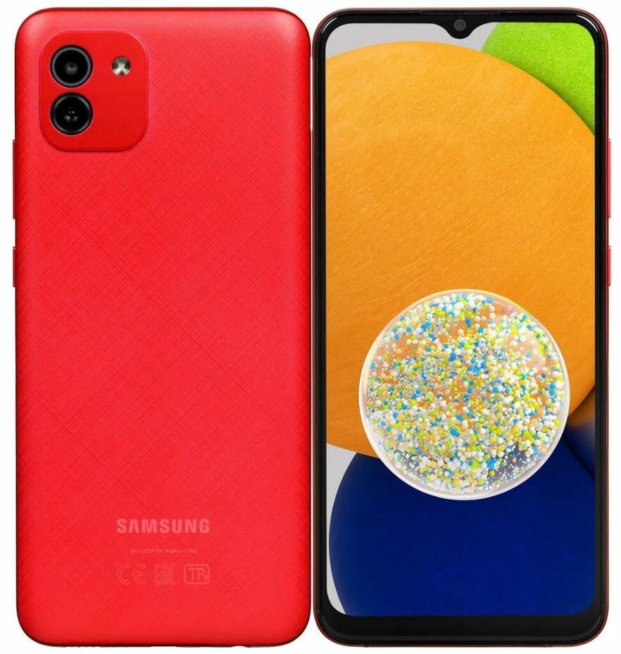 Смартфоны SAMSUNG Galaxy A03 SM-A035F 32Gb 3Gb красный SM-A0