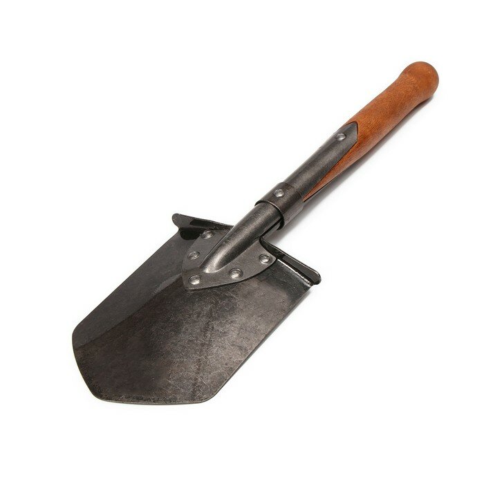 Лопата автомобильная, сапёрная, L = 51 см, деревянный черенок, без ручки - фотография № 2