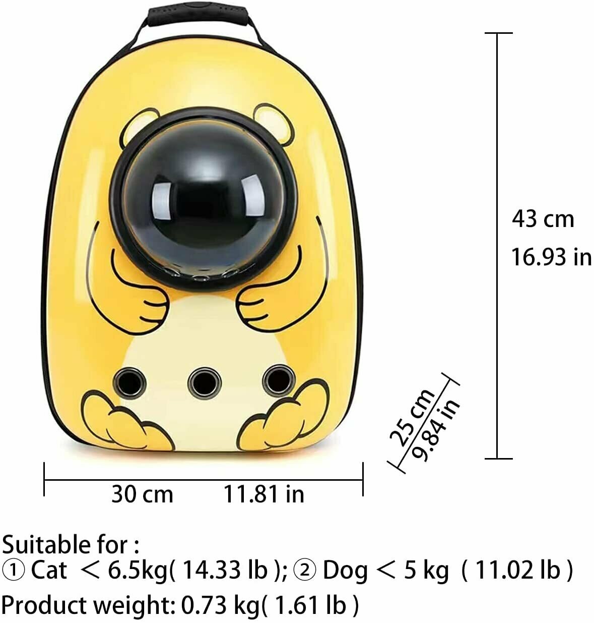 Рюкзак-переноска для маленьких собак и кошек Luckism Capsule Space Backpack - фотография № 2