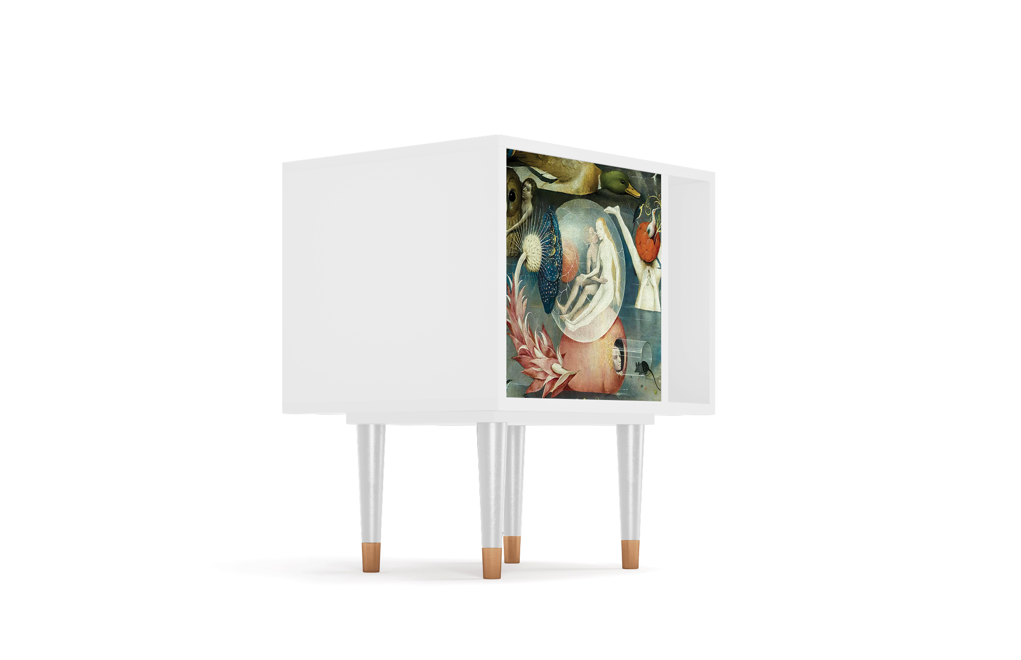 Прикроватная тумба - STORYZ - S2 The Garden Of by Hieronymus Bosch, 58 x 69 x 48 см, Белый - фотография № 4