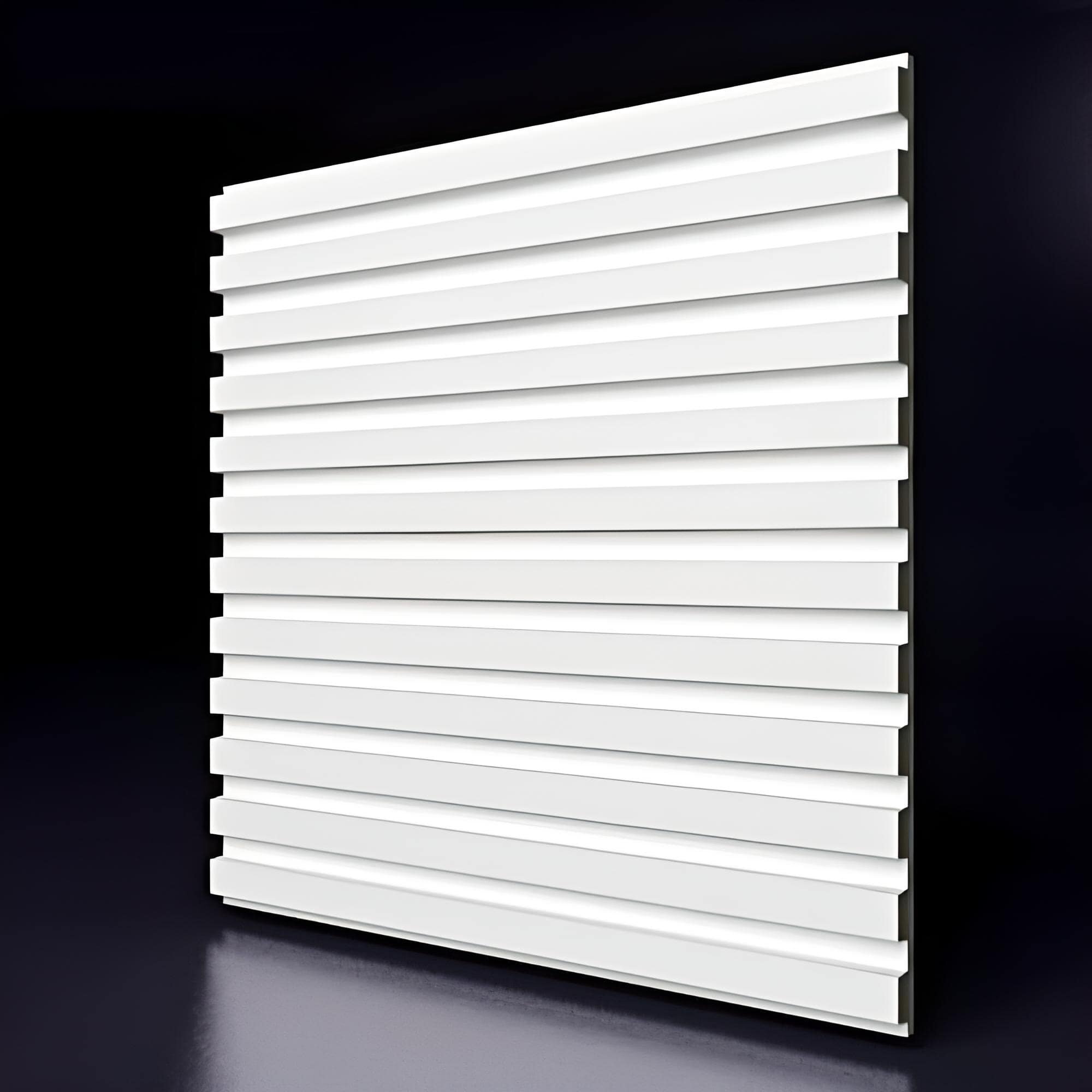 Гипсовые 3D панели стеновые белые «Band» (1 шт = 0,25 м2) - фотография № 1