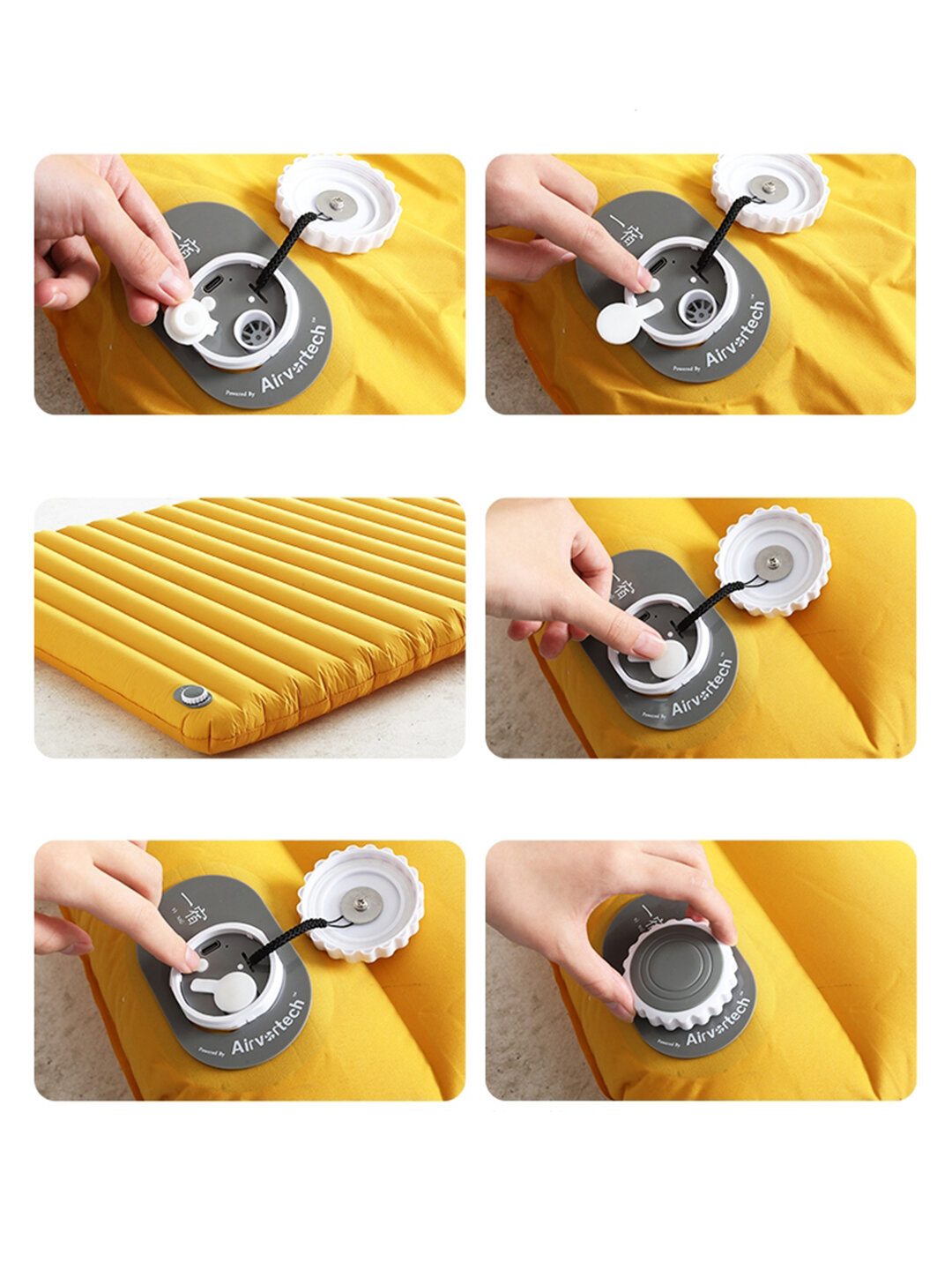 Двухместный надувной спальный матрас Xiaomi One Night Inflatable Sleeping Mat Orange (PM2-02) - фотография № 5